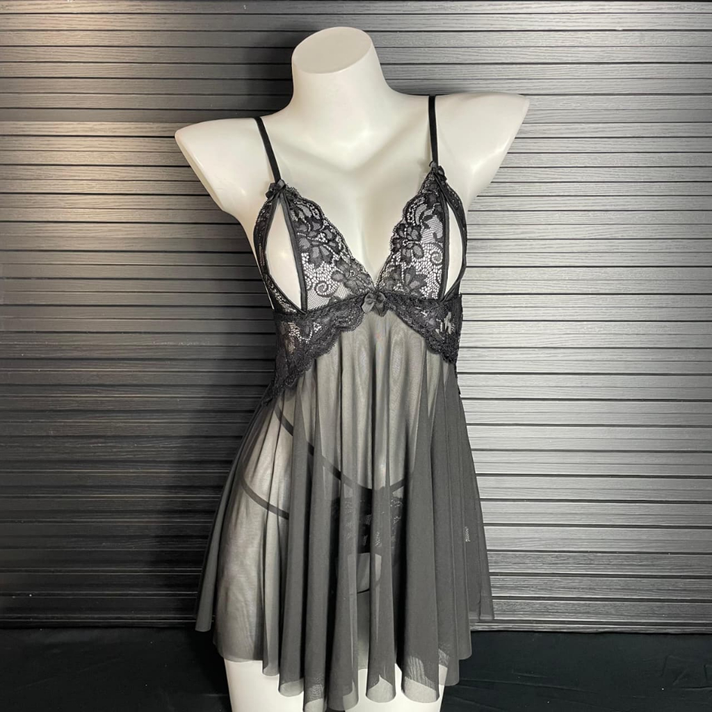 Luckymm Sexy Lingerie Baju Tidur Sexy Wanita Lingerie Sexy Baju Dinas Malam Wanita Bahan Nilon 414