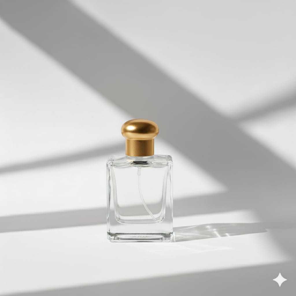 botol parfum jo malon petak kubus 50 ml tutup gold spray semi press dipasang menggunakan alat botol 