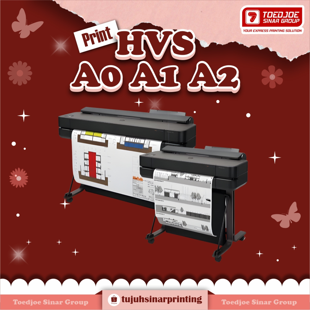Cetak/Print HVS A2, A1, A0 | Plotter Warna/Hitam Putih | Murah, Cepat Ketebalan 100 GSM