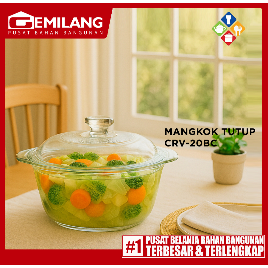 KEDAUNG MANGKOK TUTUP CRV-20BC