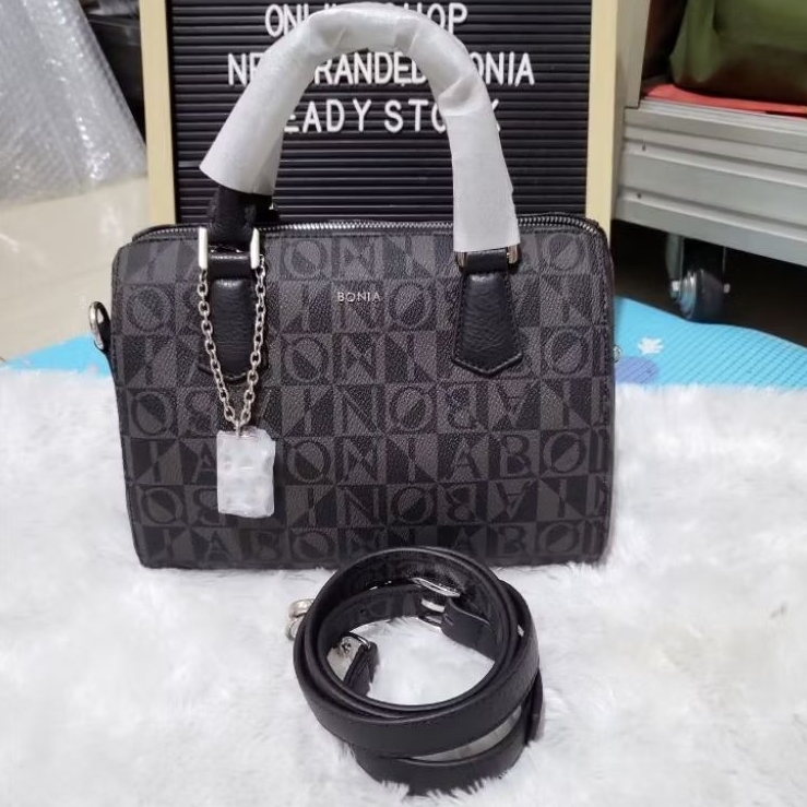 READY STOCK tas bonia original speedy s monogram hitam
