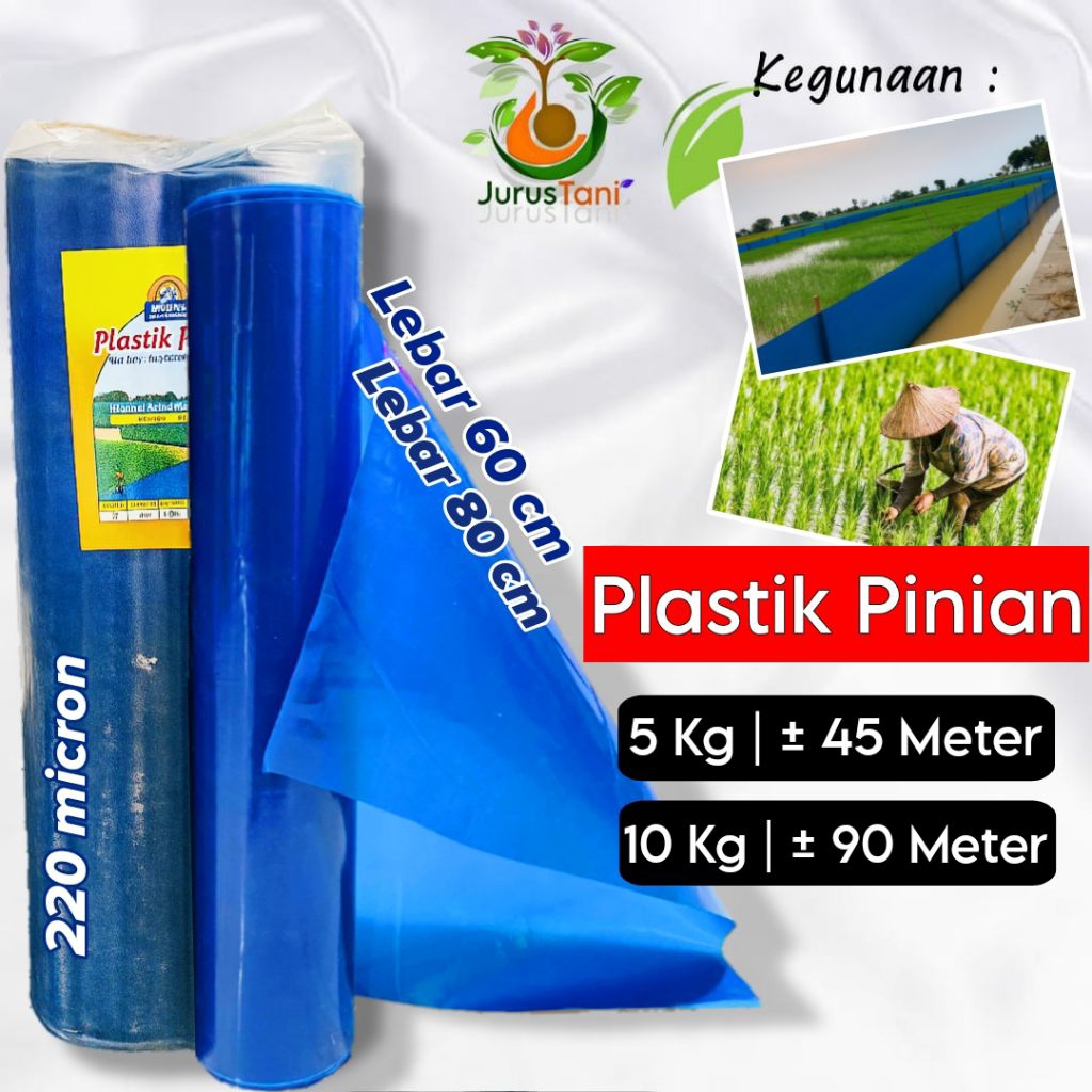 Plastik Pinian Biru Tebal 220 Mikron Anti Hama Tikus/Plastik Fiber Pagar Sawah Lebar 60 cm dan 80 cm