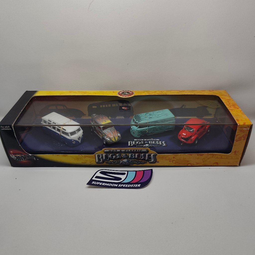Hot Wheels 100% - Hot & Classic - Bugs & Buses 4-Car Set