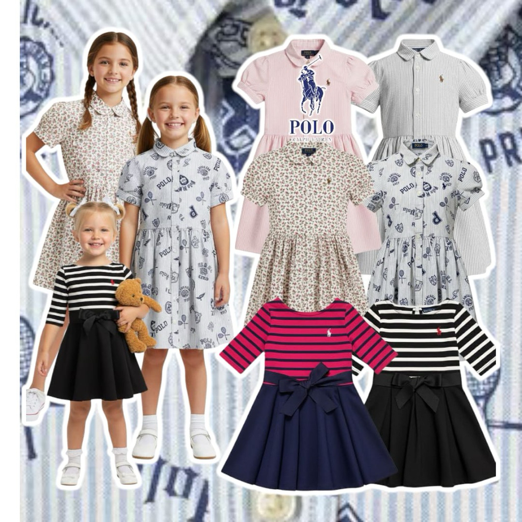 DRESS POLO ANAK PEREMPUAN RALPH LAUREN DRESS KEMEJA POLO ORIGINAL BRANDED SQ51