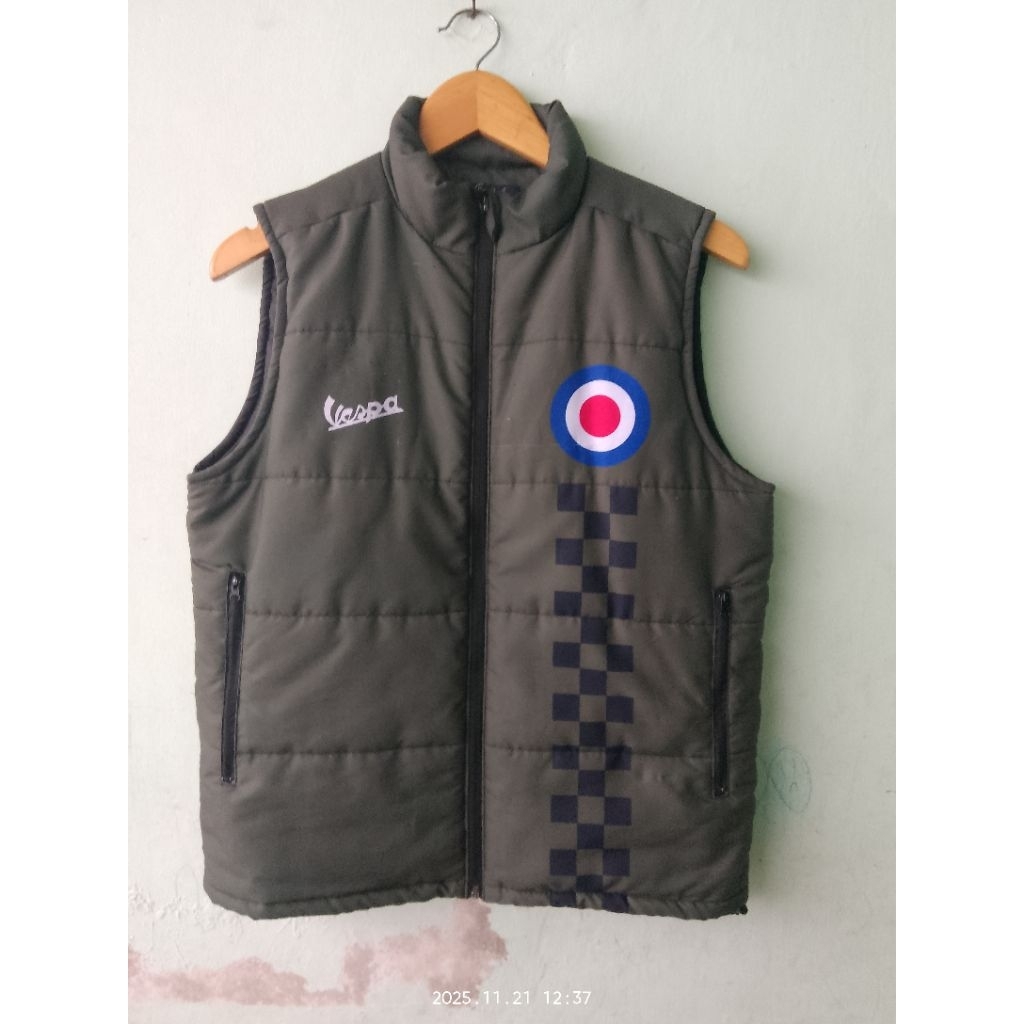 vest vespa custom warna hijau army