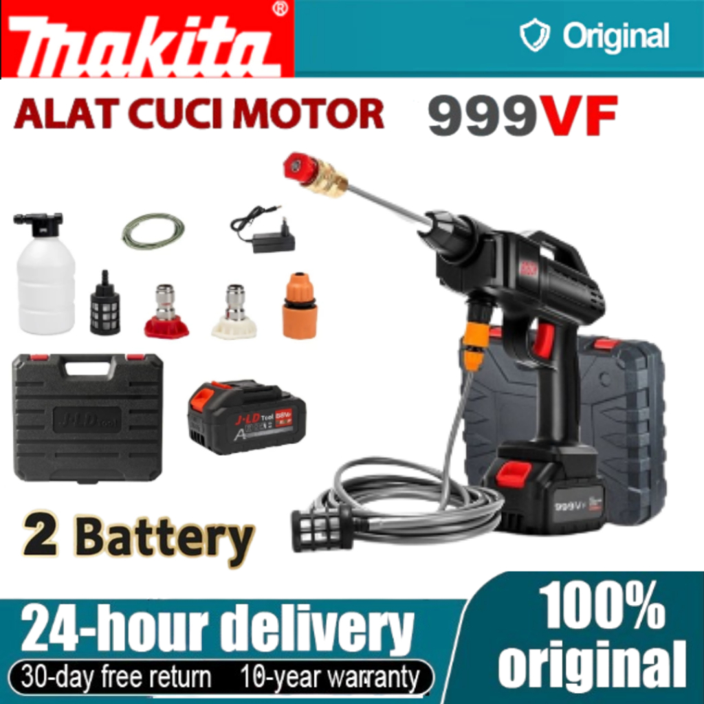 999V Alat Cuci Mobil Pistol Air Tekanan Tinggi Alat Portable Nirkabel Untuk Nyuci Mesin Cuci Lithium