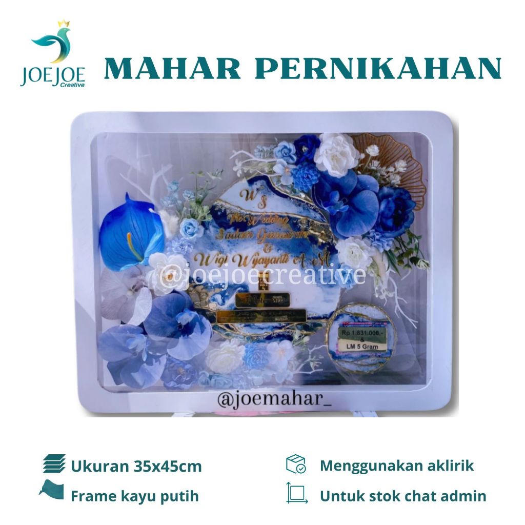 Mahar pernikahan resin | mahar frame kayu resin | mahar nikah terbaru | mahar pernikahan Sesuai Requ