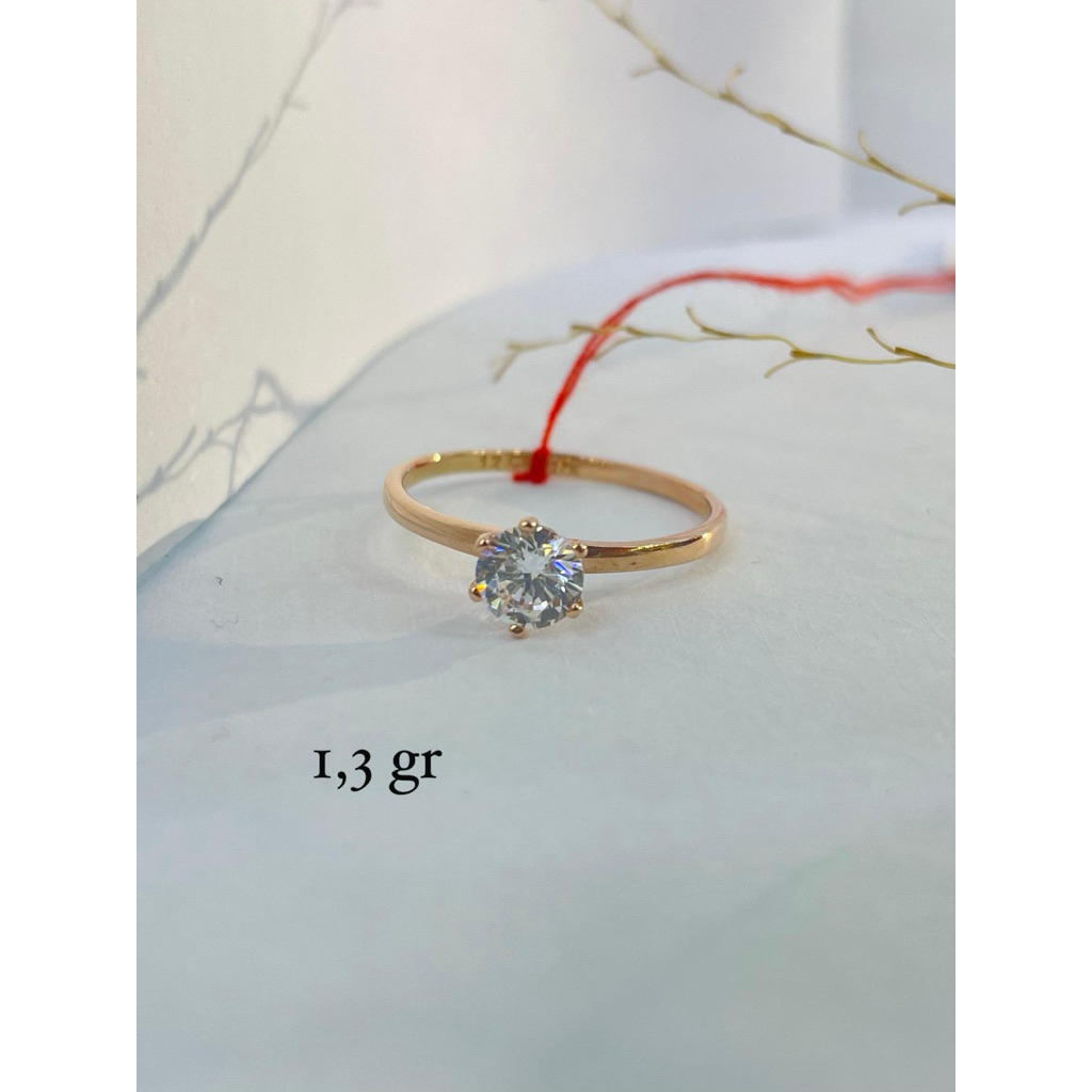cincin solitaire emas kadar 750% / 17,18,22k