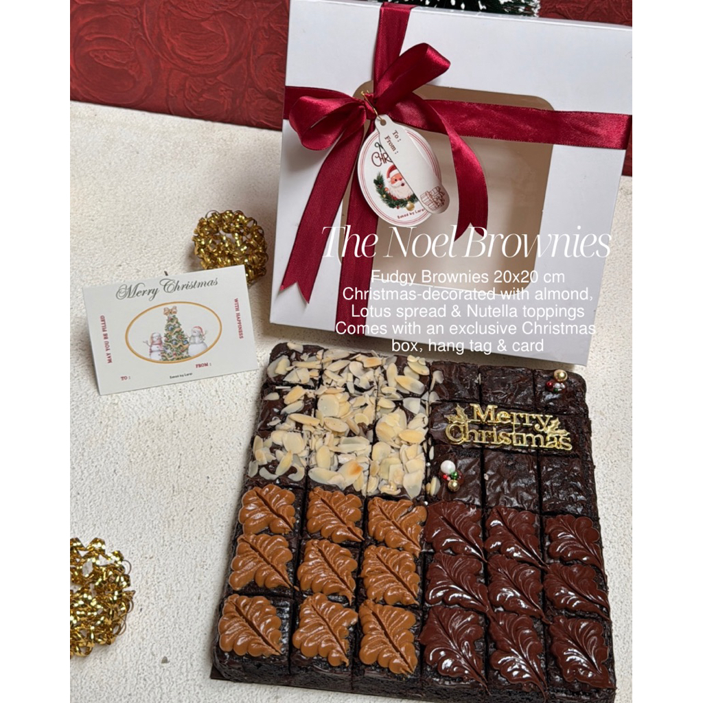 THE NOEL BROWNIES (fudgy brownies) | CHRISTMAS HAMPERS | BAKED BY LAREI