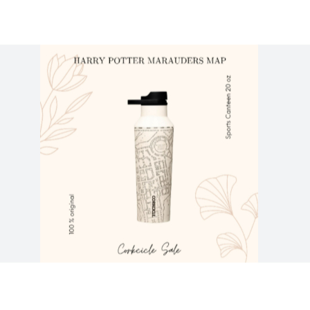 Corkcicle Marauders Map 20oz Sport Canteen Botol Minum
