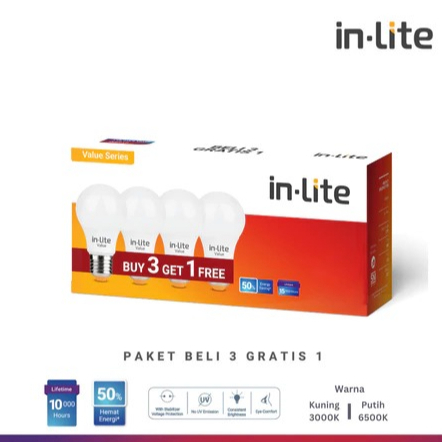 Lampu LED Bohlam In-Lite 15 watt / Lampu paket LED Inlite 15 watt