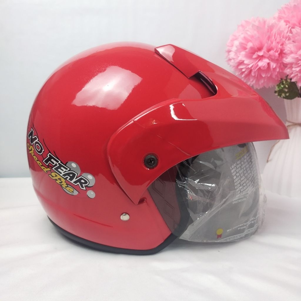 Helm HKM Pluto Polos Merah Cabe / Helm Murah HKM / Helm Merk HKM / Helm HKM Murah