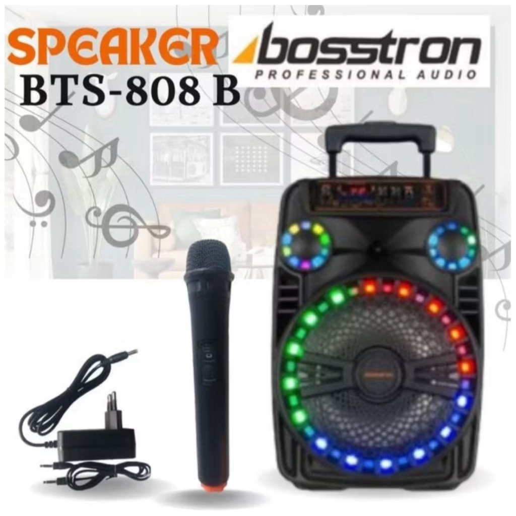 BOSSTRON SPEAKER AUDIO SPEAKER BLUETOOTH BTS-808B SPEAKER PORTABLE