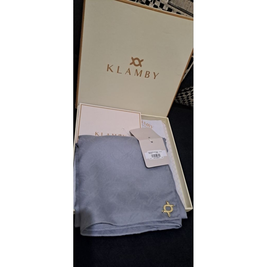 wearing klamby monogram chain halfmoon