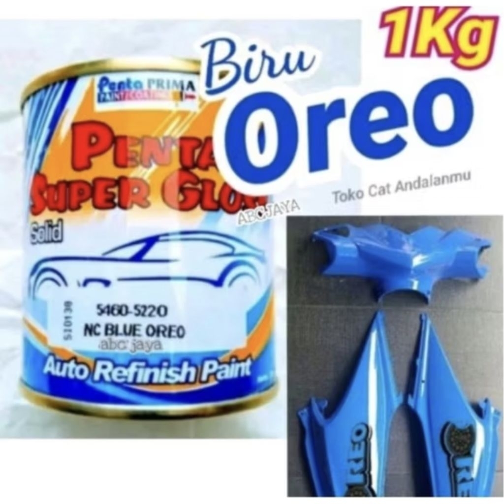 Cat Penta Super gloss 5460-5220 NC Blue Oreo 1Kg Biru Muda Cerah Duco Duko biru solid