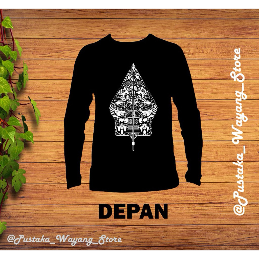 Kaos Distro Gunungan Wayang | Premium | Pustaka Wayang | KAOS BUDAYA