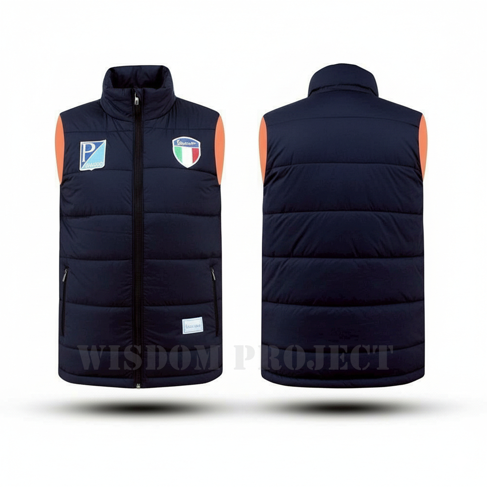 [ Vest ] Rompi Parasut Vespa Piaggio Full Bordir Premium | Rompi Motor Touring Pria M L XL XXL