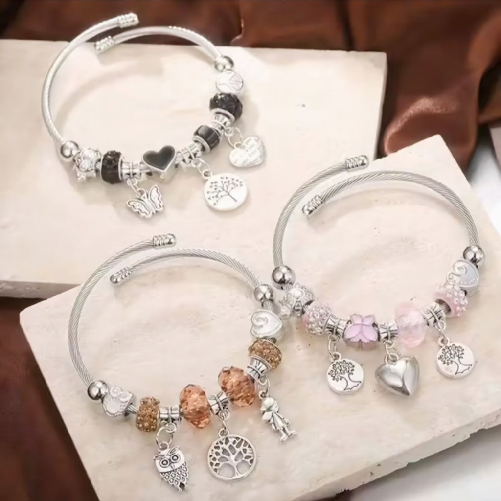 Gelang pandora gelang wanita tinanium || Aksesoris wanita gelang mewah