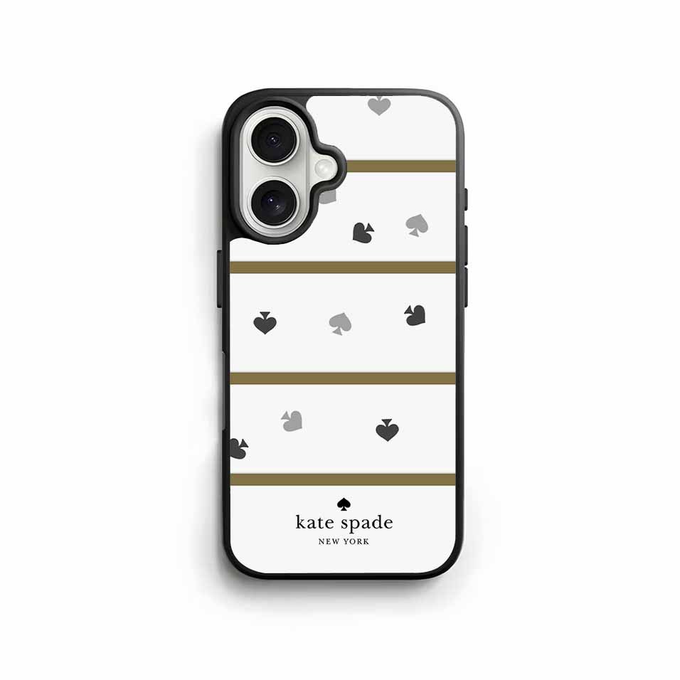 iPhone Case Kate Spade Luxury & Co KS003 Hybrid Rubber for 17 Pro Max 16 15 14 Plus 13 12 Mini
