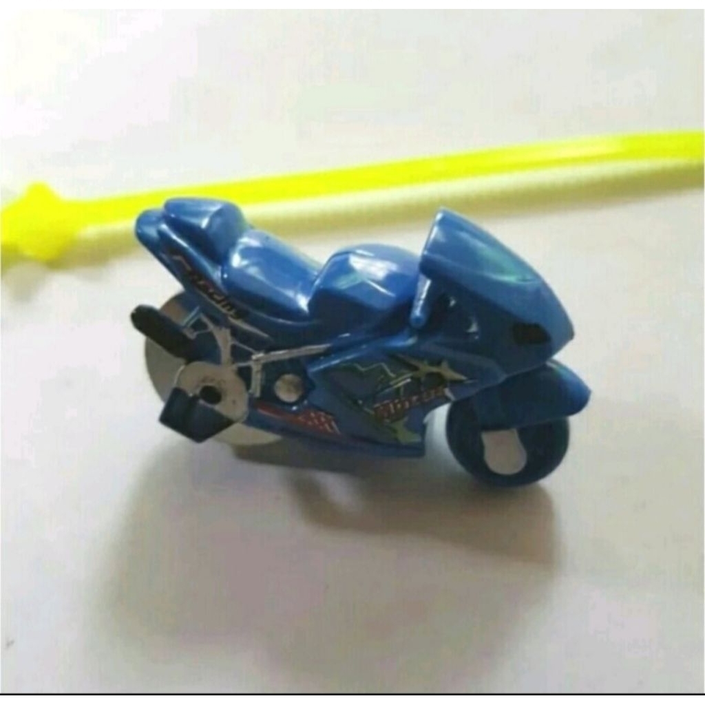 Mainan anak spin go miniatur sepeda motor balap tarik kecil lucu murah harga satuan perpcs motorcycl