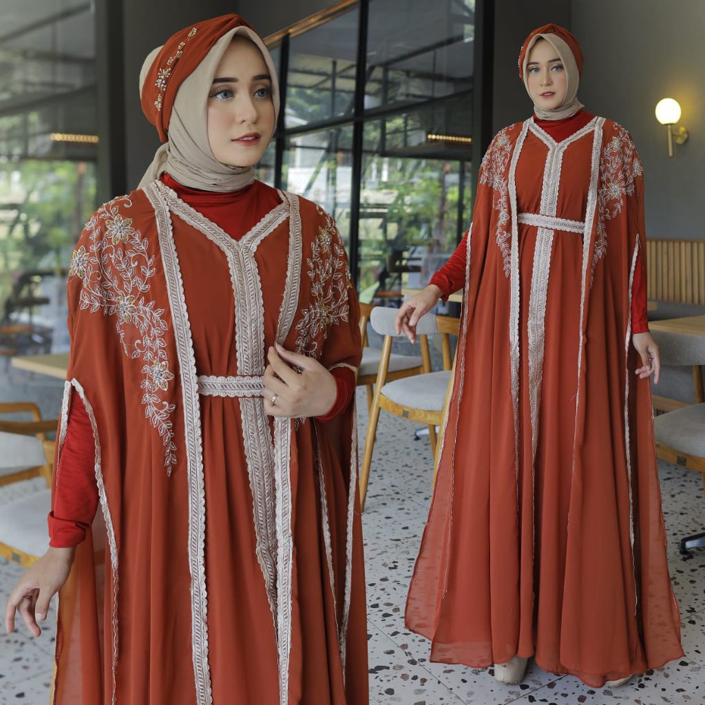 NEW ARRIVAL // KAFTAN RIDHAA PREMIUM TERBARU/EDISI KAFTAN LEBARAN MEWAH DAN ELEGAN(FREE INER GAMIS D