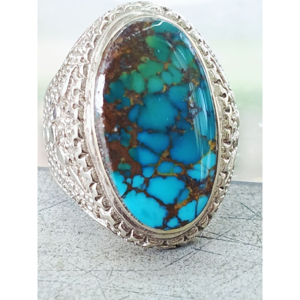 Cincin Batu Akik Pirus Persia Asli Harga Murah