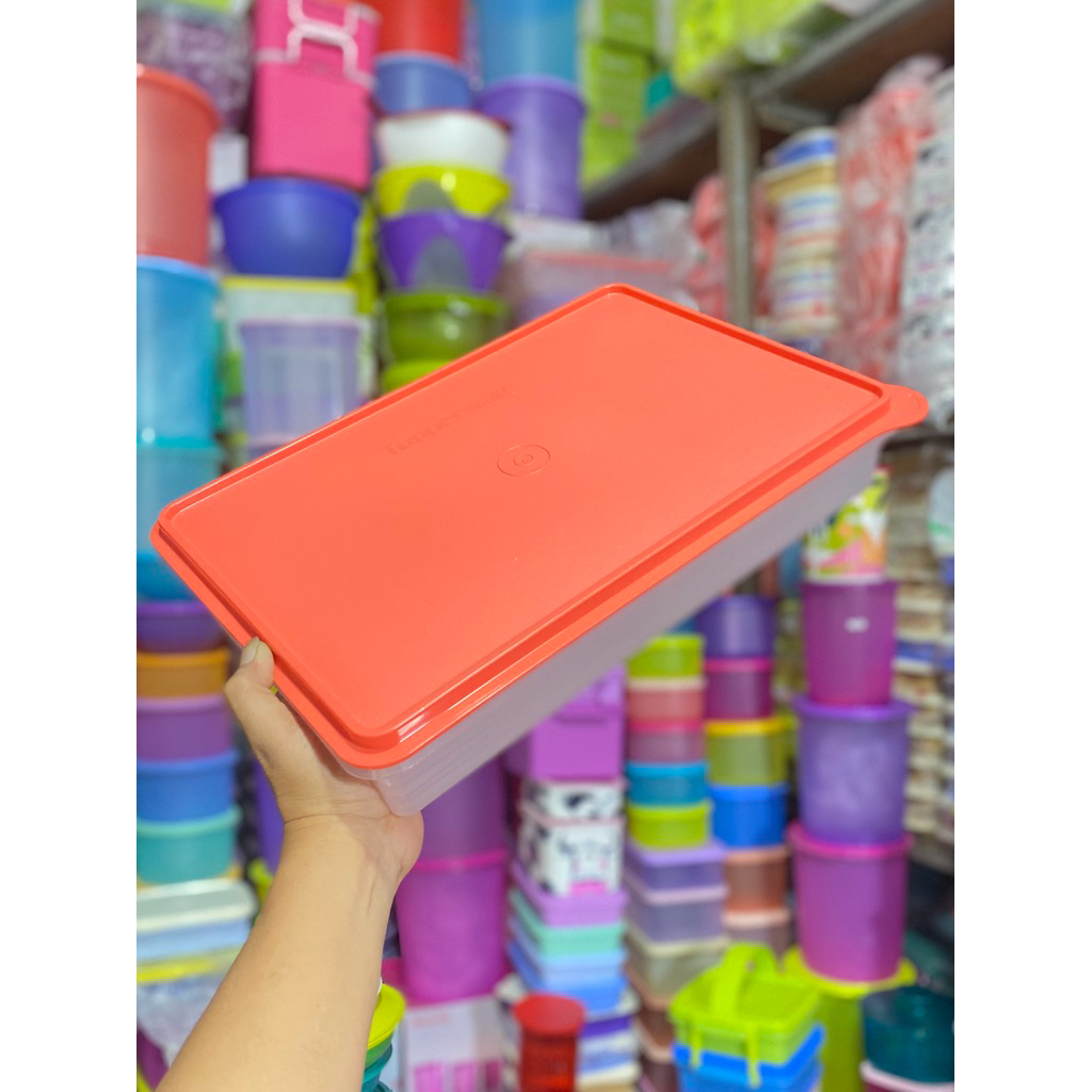 ORIGINAL TUPPERWARE SLICE STORE/SNACK STORE WADAH KUE BASAH