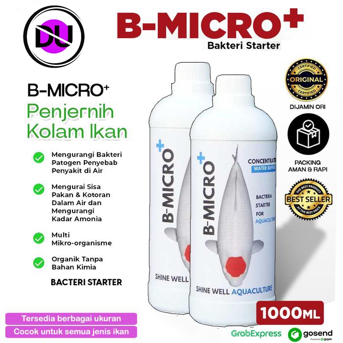B Mikro Bakteri Starter Penjernih Kolam Air Ikan Koi Super Ampuh Pembersih Kolam Ikan Ukuran 250ml 5