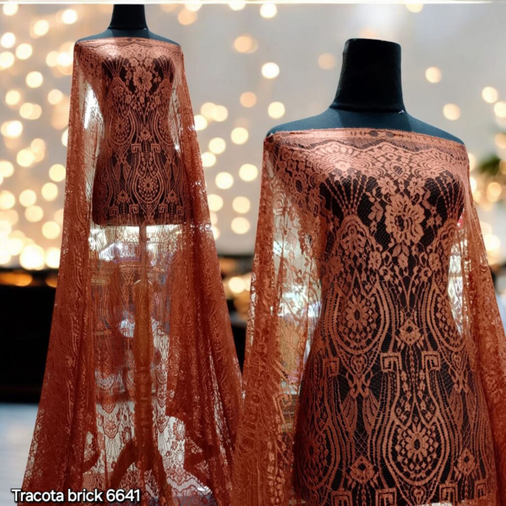 Kain Bakal Kebaya Brukat Semi francis katun glowsy bakal kebaya & dress