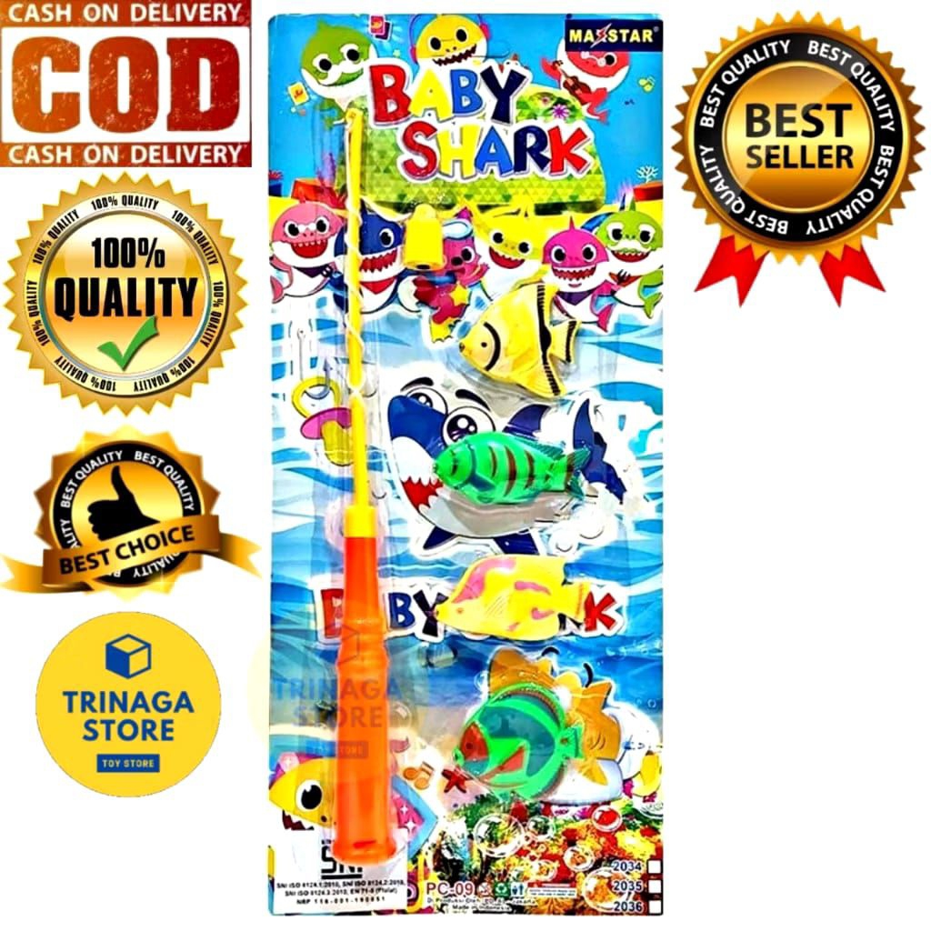 Baby Shark Mainan Anak Pancing Pancingan / Mainan Edukasi Pancing Pancingan Anak