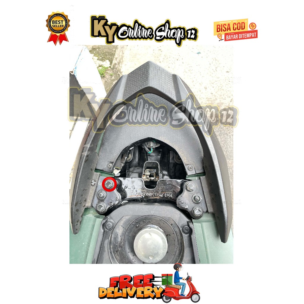 BAUT BEHEL BELAKANG ( 1 BAUT ) GENIO BEAT DELUXE SCOOPY STREET NEW PRESTIGE TAHUN 2018 - 2025 CBS IS