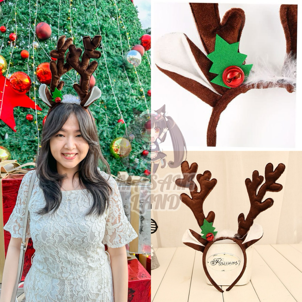 Bando Rudolph Premium Quality / Bando Christmas Tanduk Rusa / Bando Natal Rudolph Premium / Bando Xm