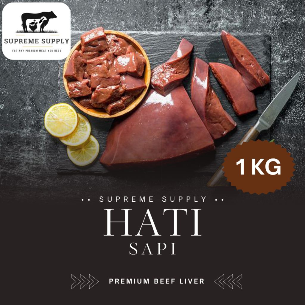 PREMIUM Hati Sapi 1 kg | Fresh Halal Organic Beef Liver Ati | Ikan Daging Sapi Ayam Bebek Seafood La