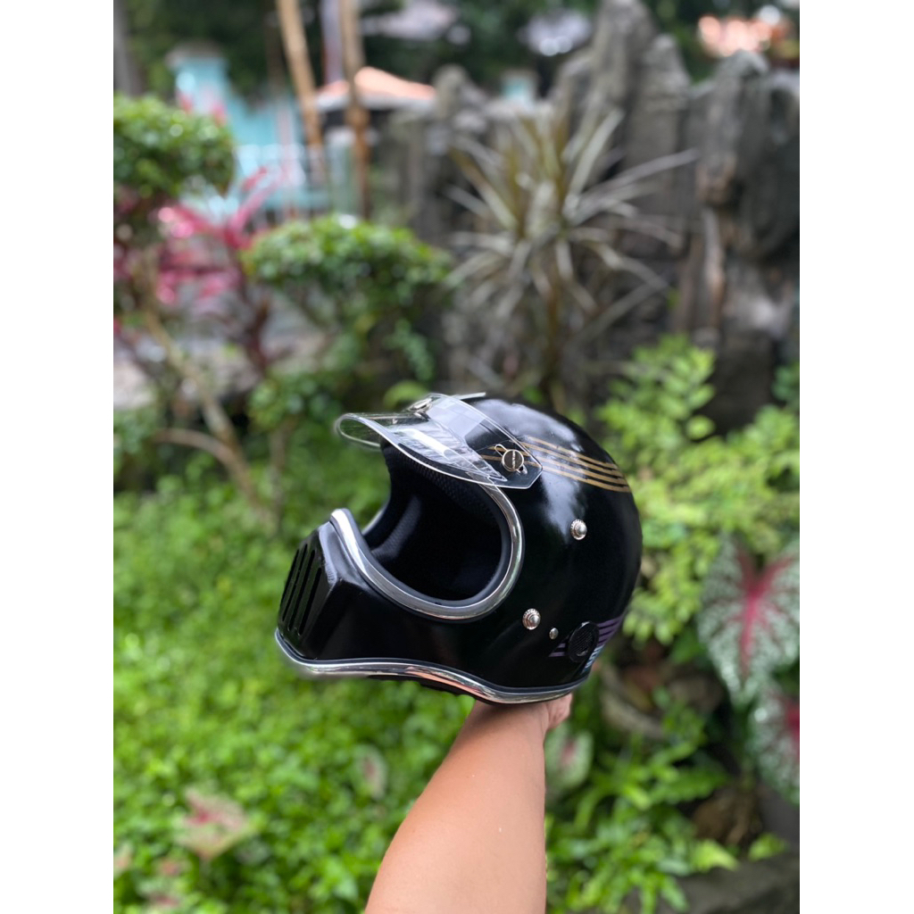 helm jadul fullface vigano shoei custom gringo cakil balap race retro dmi kiwi