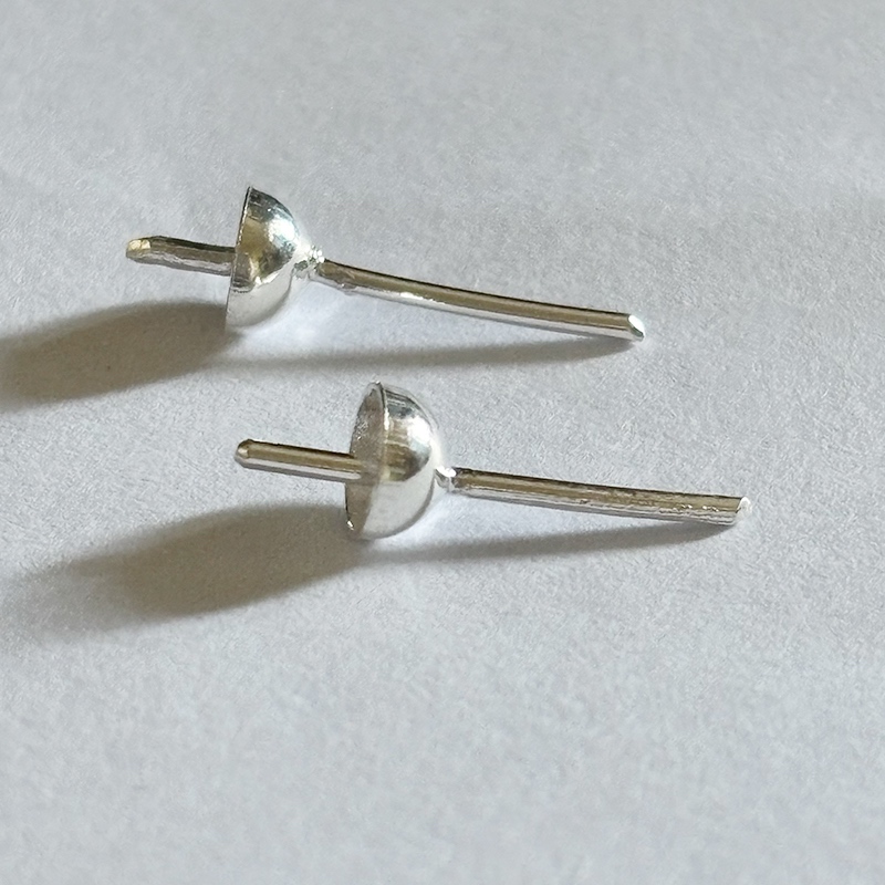 Stud Sterling silver 925 5mm anting Stud Perak