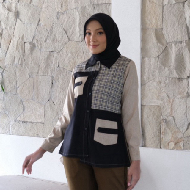 Pakaian kemeja wanita NHARA TOP by DYA ID