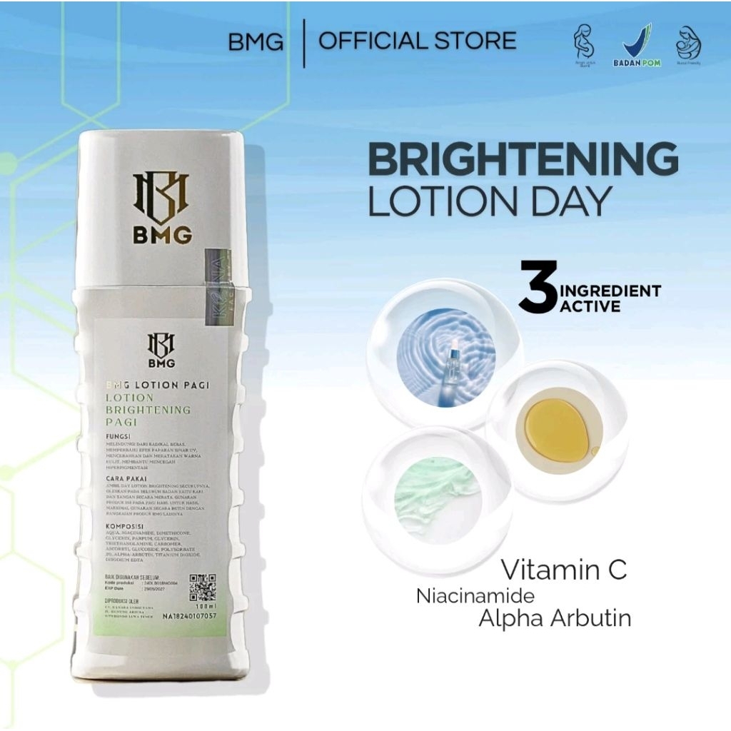 [ BMG PABRIK ] READY BMG LOTION DOSTING BPOM PEMUTIH ECER LOTION SIANG PUTIH AMPUH