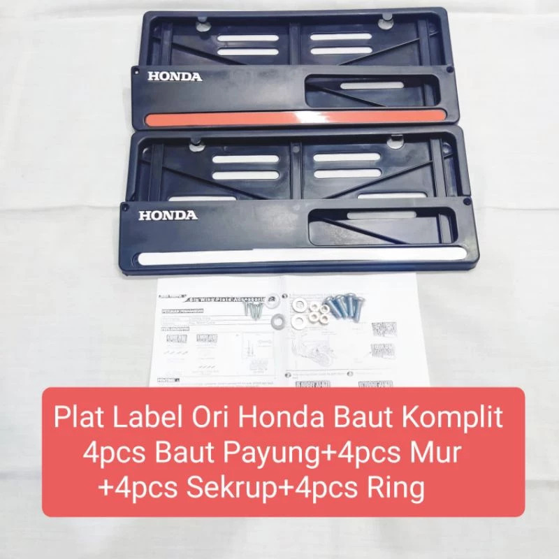 Dudukan Tatakan Rumah Cover Plat Nomor Motor List Label Ori Honda Universal beat vario mio jupiter n