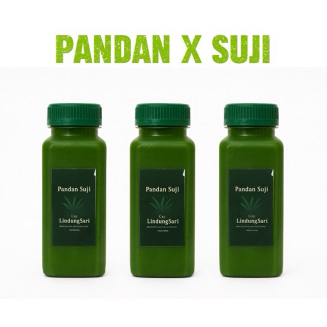 (3 botol) Sari pandan suji endapan daun pandan campur suji murni Cap LindungSari