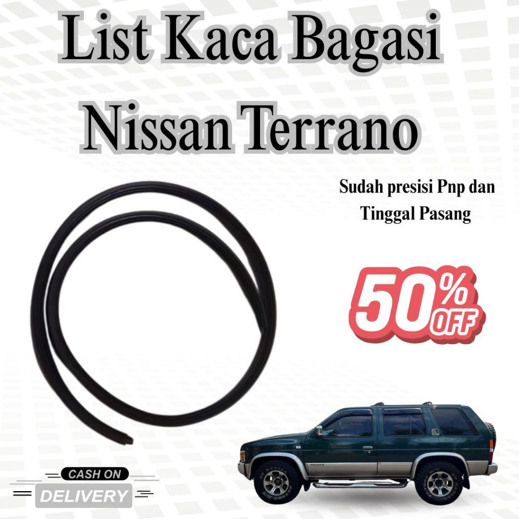 Karet Lis Kaca Bagasi Nissan Terrano – Seal Kaca Belakang / Karet Bagasi