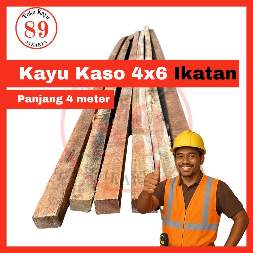 Kayu Kaso 4x6 Ikatan Proyek / Kaso Proyek Bekisting / Usuk Murah - panjang 4 meter