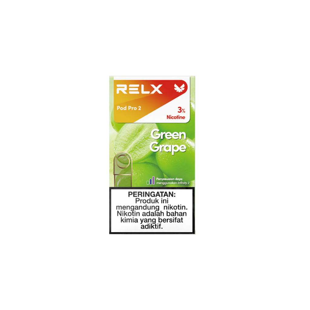 RELX Pod Pro 2 Green Grape Catridge Authentic By Relx