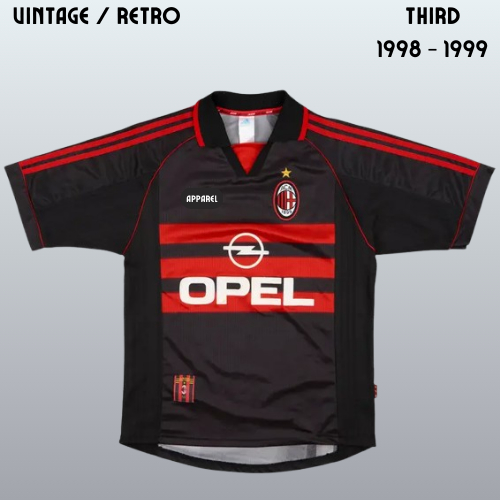 Jersey milan third 1998 1999