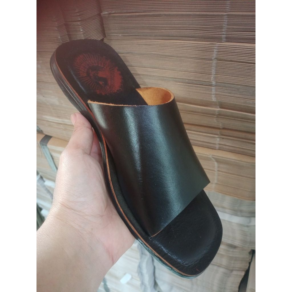 sandal pria ukuran jumbo asli kulit 100%#big size 44,45,46