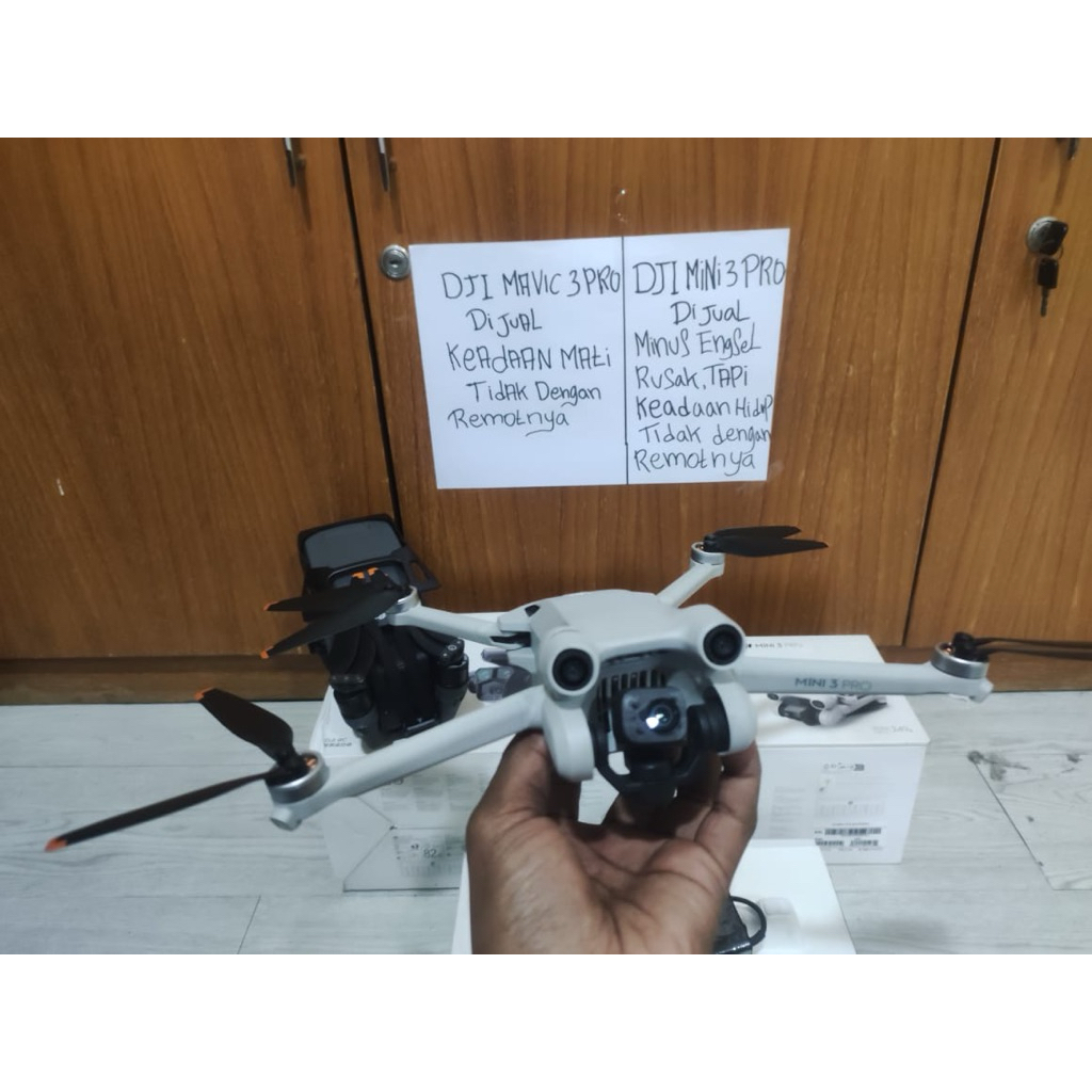 UNIT BEKAS DJI MINI 3 PRO ENGSEL SAYAP RETAK dan DJI MAVIC 3 PRO MATI