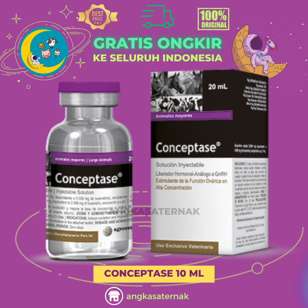 CONCEPTASE 10 ML BY AGROVET - Hormon Kesuburan Dan Gangguan Reproduksi Hewan (Buserelin GNRH)