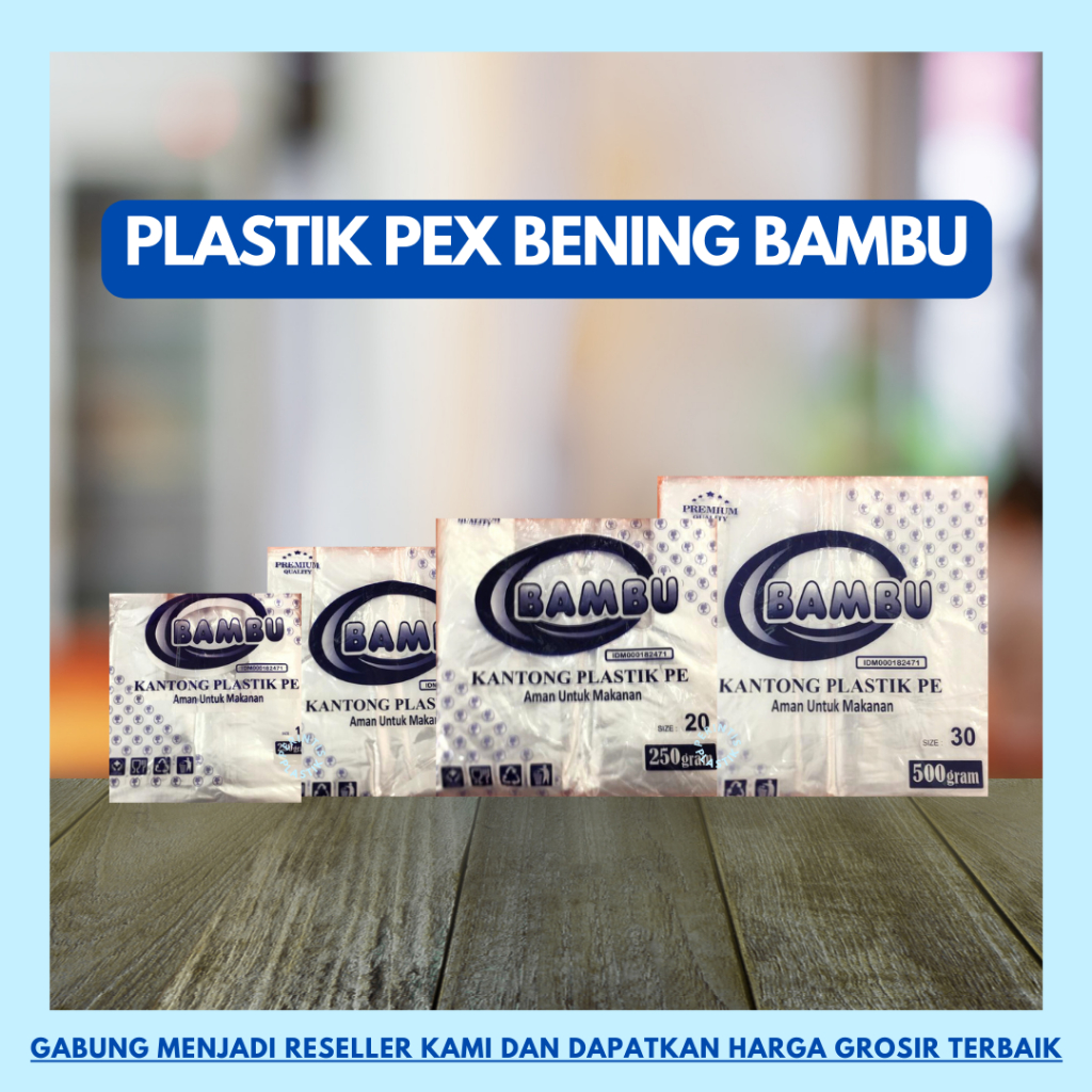 KANTONG PLASTIK PEX BAMBU/KANTONG KRESEK PEX/ KRESEK PEX BAWANG BAMBU