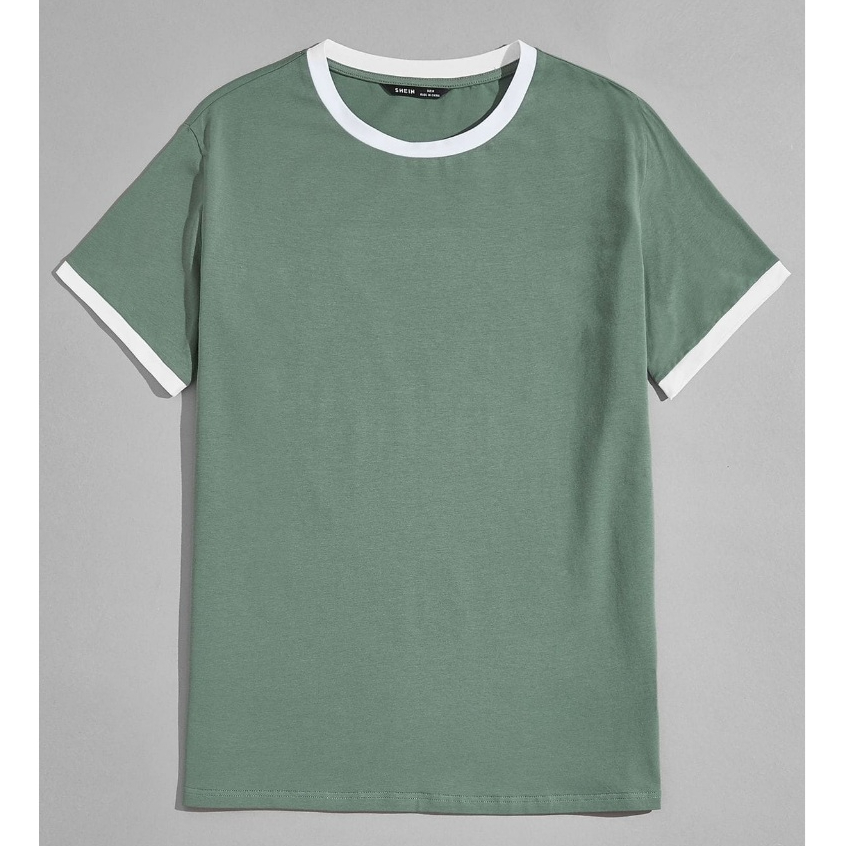 Kaos Polos Katun Pria Lengan Pendek Basic Ringer Terbaru Suke .Co // T-Shirt Korean Style Cewek Cowo