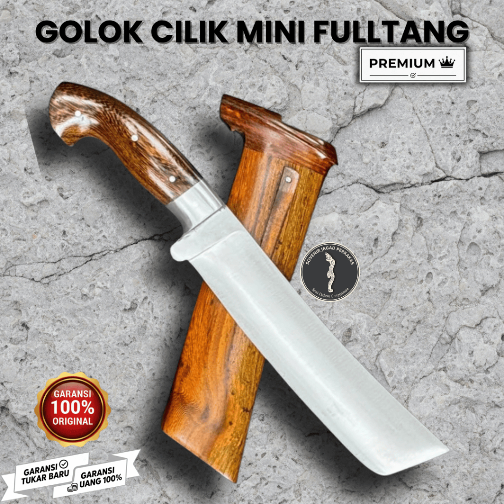 PISAU CINCANG Golok Kecil ,Baja Per Jeep Pisau Dapur daging Tulang Kupas Kelapa Serbaguna Kerja