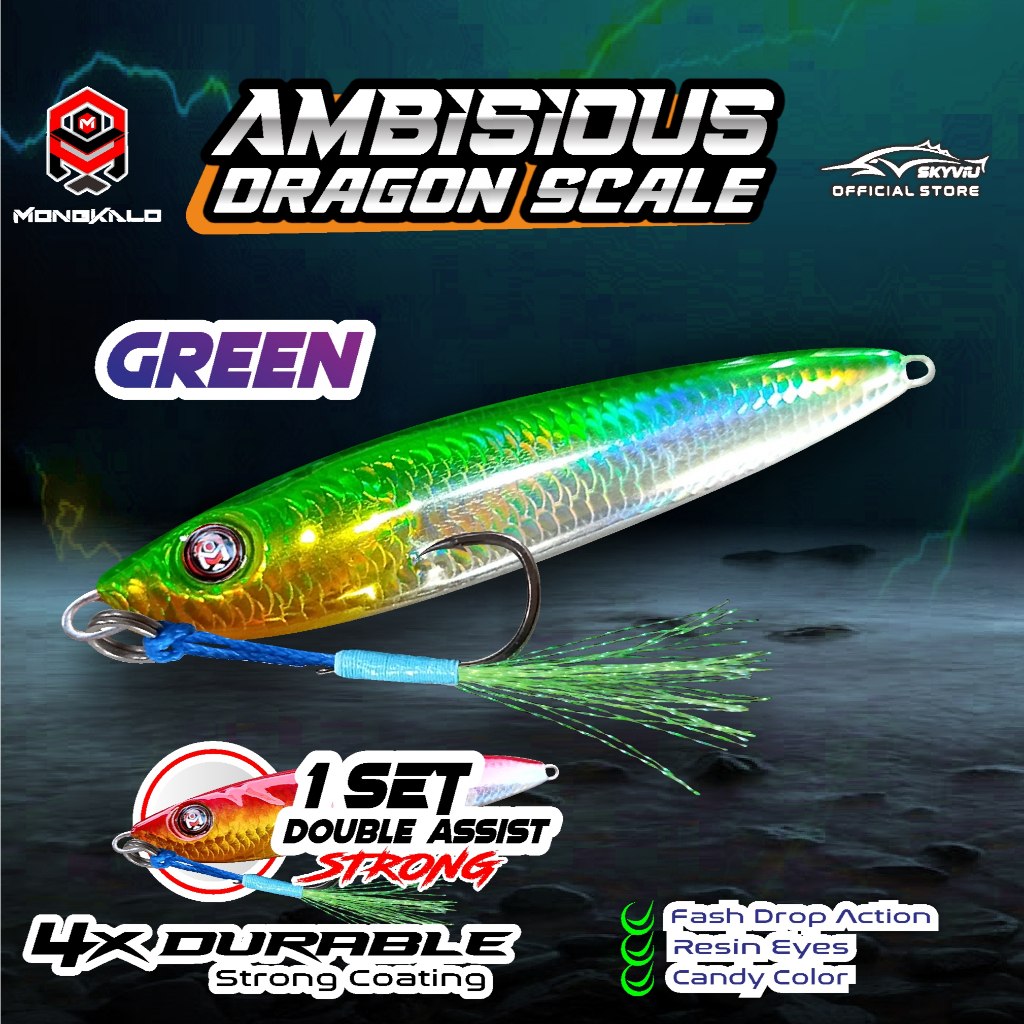 Mongkalo Ambisious Sisik-Kecil noGID noMotif Candy 60 Hijau